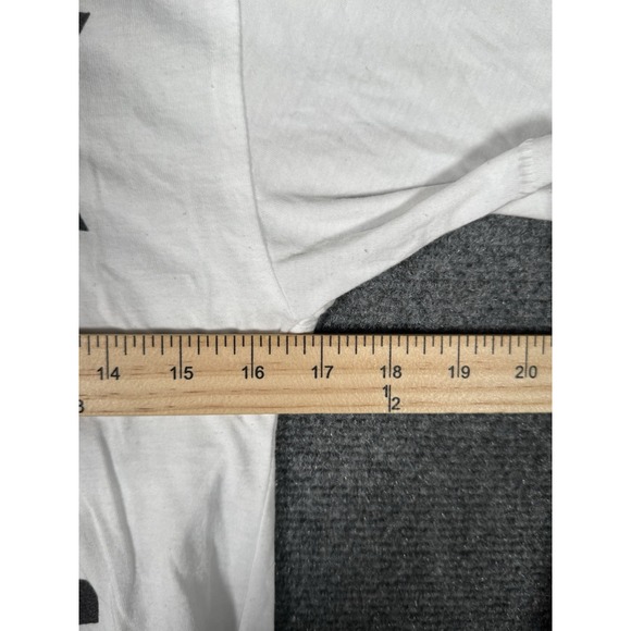 Aviator Nation Rock and Roll Graphic Tee Womens Small White Casual Top EUC - Picture 9 of 10